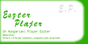 eszter plajer business card